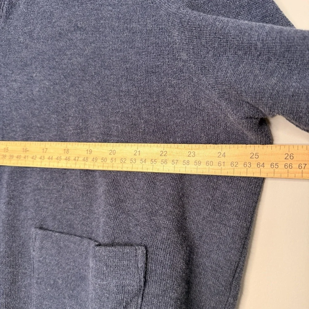 Michael Kors button front Patch Pockets cardigan sweater Navy cotton blend SZ-XL